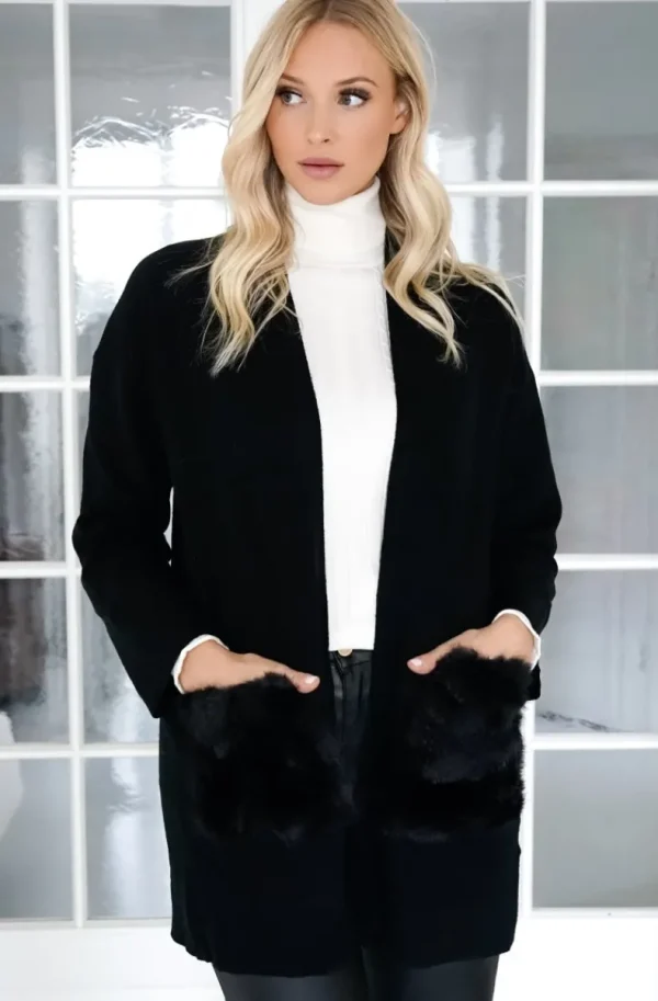 MIXED BRANDS - Cardigan S7018 Black Sale
