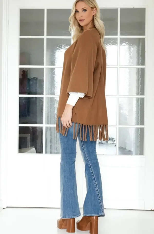 MIXED BRANDS - Cardigan with Fringes - Brown Best