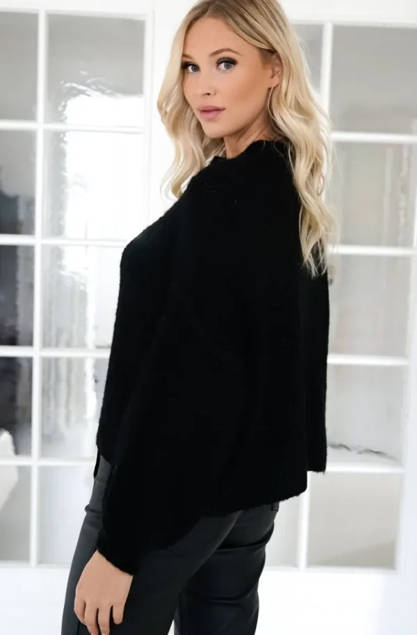 MIXED BRANDS - Caridgan wih gold buttons long sleeve 203911 - Black Fashion