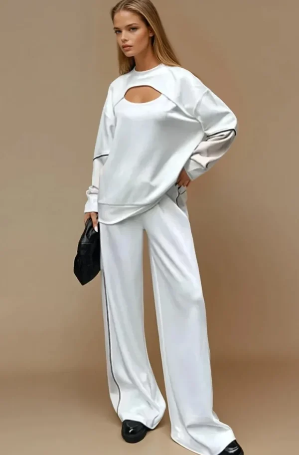 MIXED BRANDS - Chest detailed Tracksuit SBE12887 - White Clearance