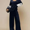 MIXED BRANDS - Chest detailed Tracksuit SBE12887 - Navy Blue Online