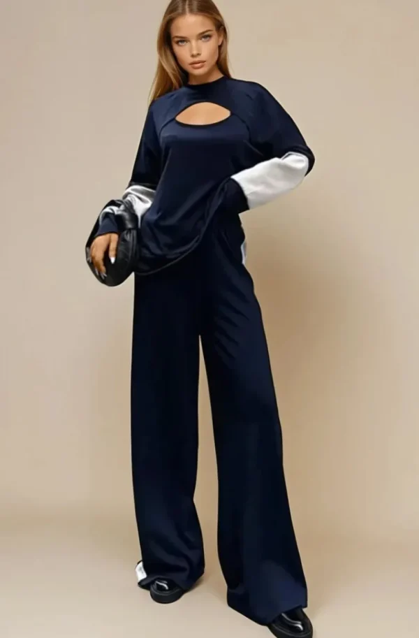 MIXED BRANDS - Chest detailed Tracksuit SBE12887 - Navy Blue Online