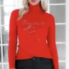 MIXED BRANDS - Christmas top with glass AZ301 - Red New