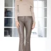 MIXED BRANDS - Coated pant Flare 6866 - Beige Online