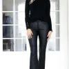 MIXED BRANDS - Coated pant Flare 6866 - Black Best