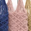 MIXED BRANDS - Cotton Crochet bag 1302 - Pink Clearance