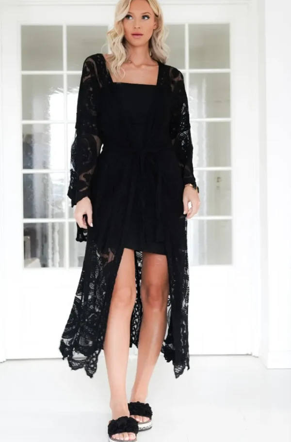 MIXED BRANDS - Crochet Kaftan L113 - Black Outlet