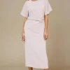 MIXED BRANDS - Dress short sleeve CBAB3638 - Creme Discount