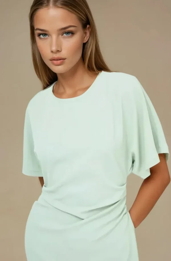 MIXED BRANDS - Dress short sleeve CBAB3638 - Mint Sale