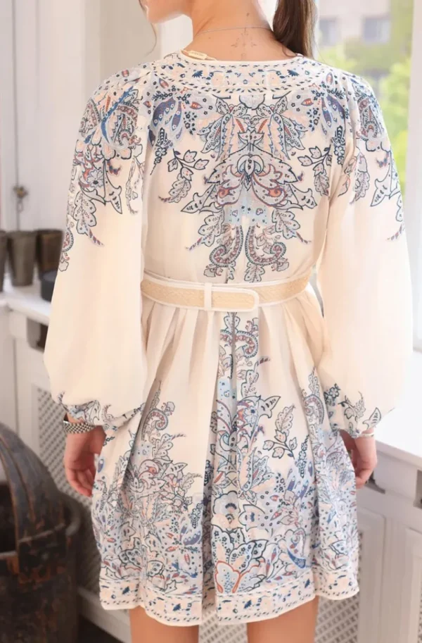 MIXED BRANDS - Dress W18776 Blue White Clearance
