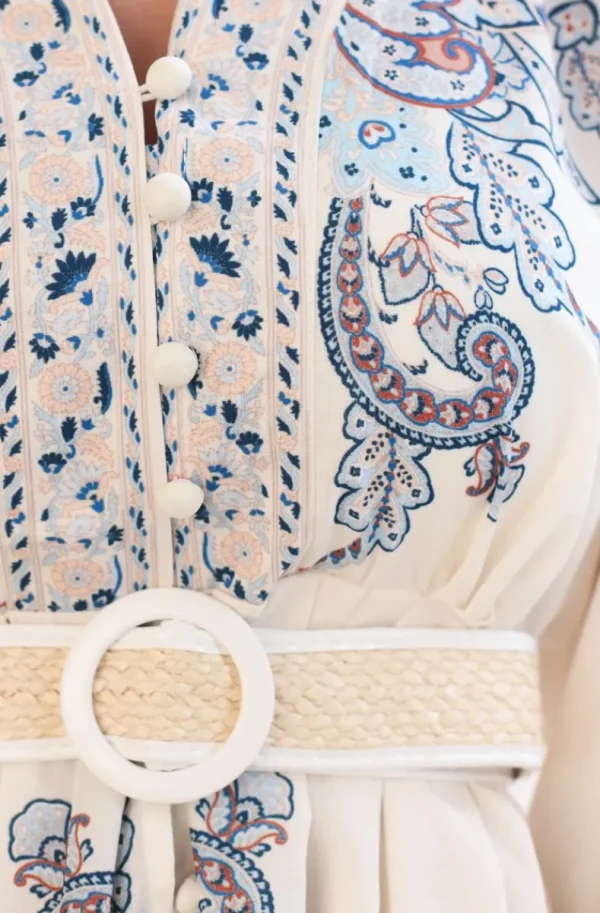 MIXED BRANDS - Dress W18776 Blue White Clearance