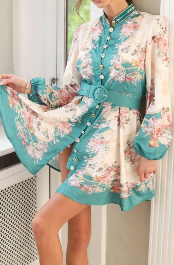 MIXED BRANDS - Dress W20430 Green Fashion