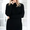 MIXED BRANDS - Dress with long sleeves - 9005 - Black Sale