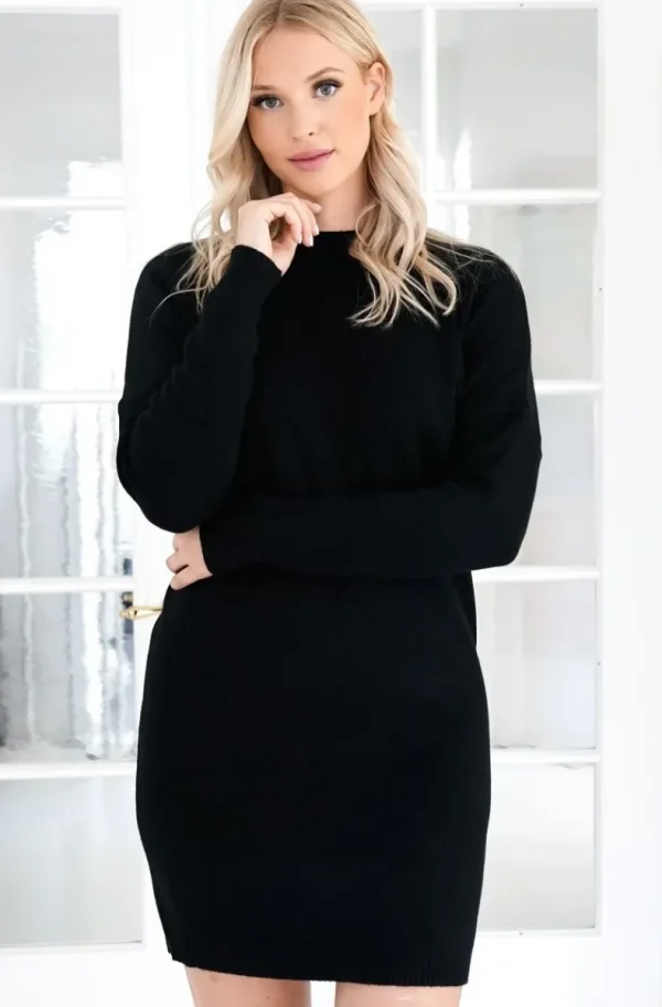 MIXED BRANDS - Dress with long sleeves - 9005 - Black Sale