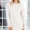 MIXED BRANDS - Dress with long sleeves - 9005 - Beige Sale