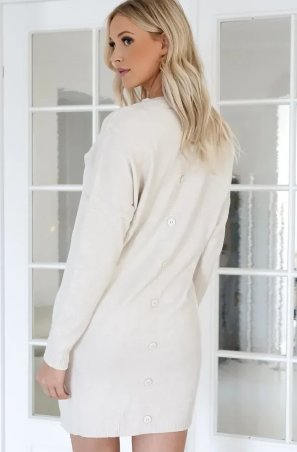 MIXED BRANDS - Dress with long sleeves - 9005 - Beige Sale