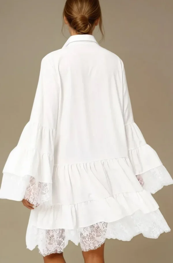 MIXED BRANDS - Dress with Lace 8505-3043 - White Outlet