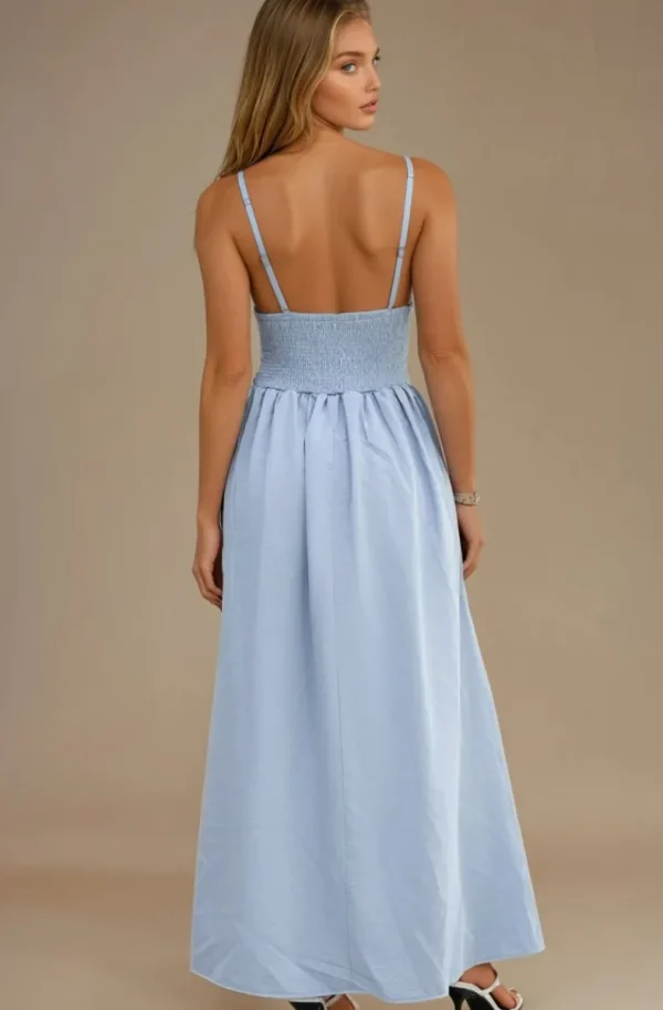 MIXED BRANDS - Dress with smock 9515 - Blue Hot