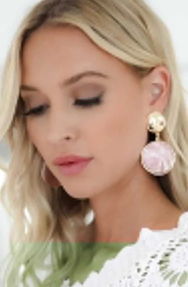 MIXED BRANDS - Earrings two circles 666900 - Rose Clearance