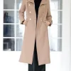 MIXED BRANDS - Elegant Double breasted long Coat - Camel Sale