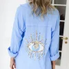 MIXED BRANDS - Eye shirt 6622 - Light Blue Outlet