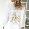 MIXED BRANDS - Eye shirt 6622 - White Online