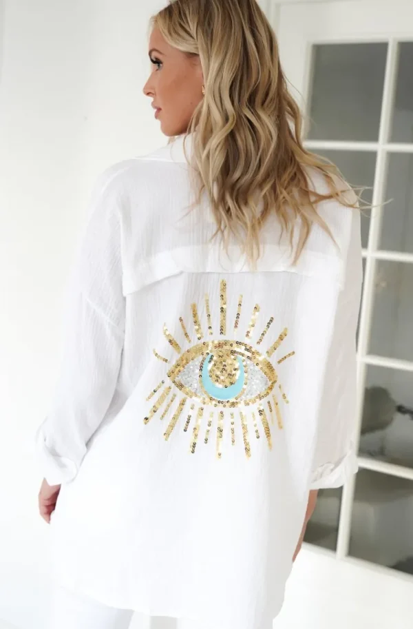MIXED BRANDS - Eye shirt 6622 - White Online