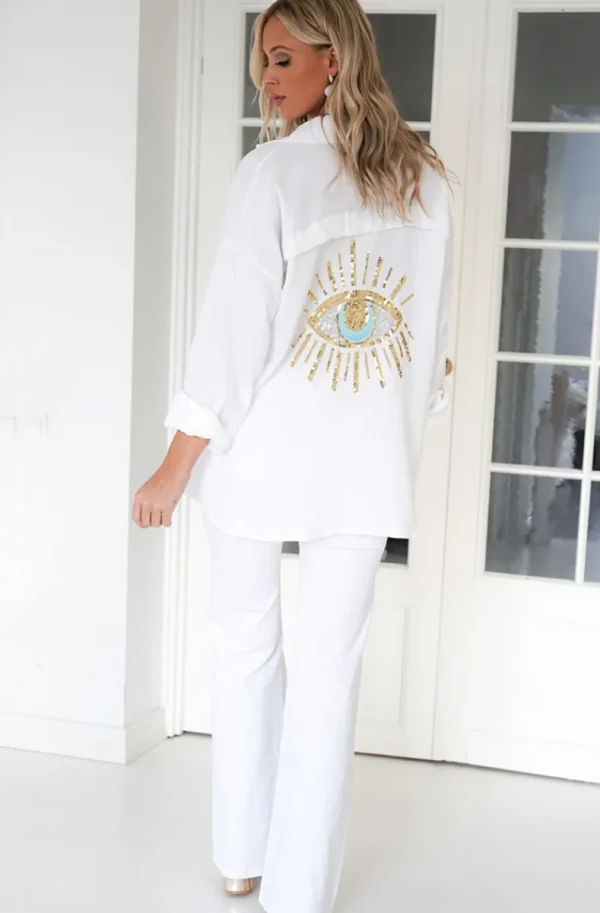 MIXED BRANDS - Eye shirt 6622 - White Online