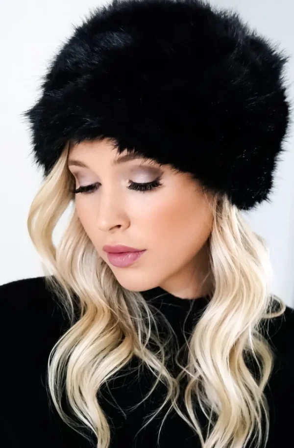MIXED BRANDS - Fake fur Hat MZ05 - Black Hot