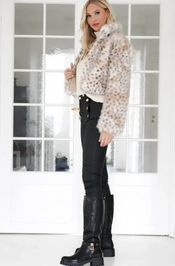 MIXED BRANDS - Fake fur Jacket Short 77008 - Leo Discount