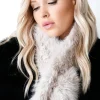 MIXED BRANDS - Fake fur Scarf MZ01 - Beige Hot