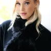 MIXED BRANDS - Fake fur Scarf MZ01 - Black Online
