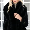 MIXED BRANDS - Fake Fur Scarf wide F40771/MZ10 - Black Online