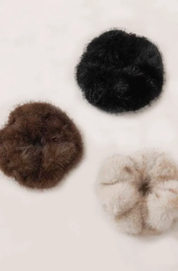 MIXED BRANDS - Fake fur Scrunchie M06 - Brown Best