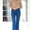 MIXED BRANDS - Flare Jeans with braid 9802 - Blue Hot