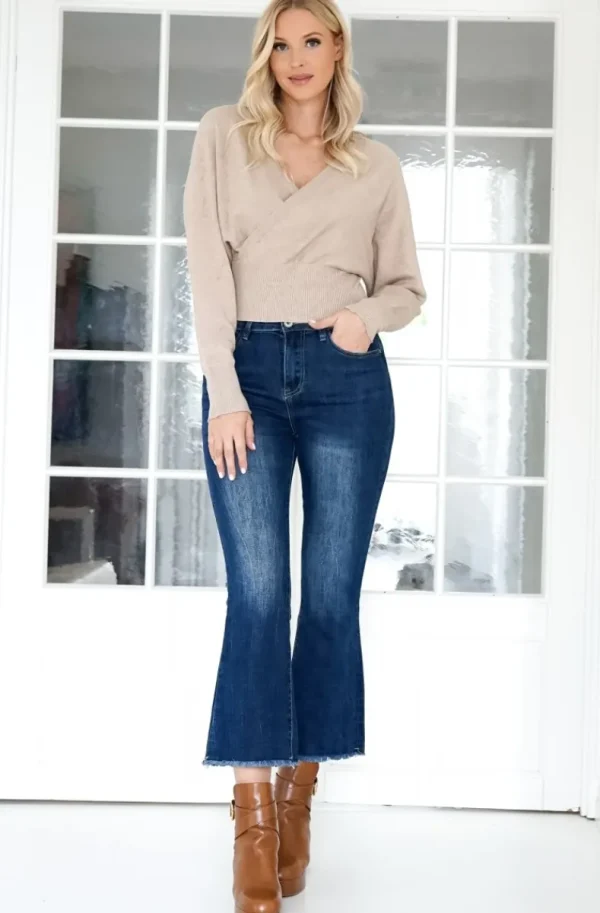 MIXED BRANDS - Flare jeans 1356 - Blue Sale