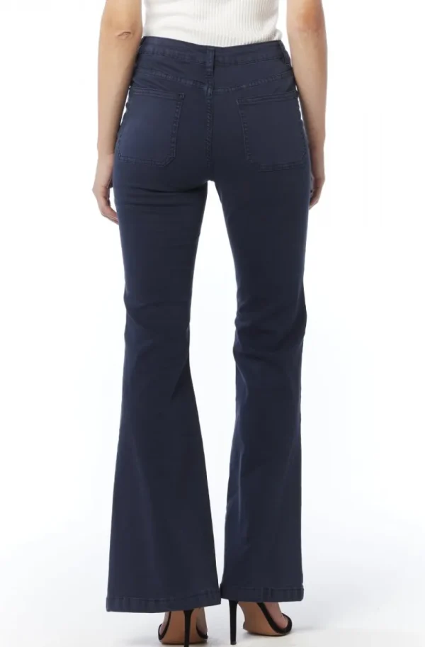 MIXED BRANDS - Flare pant with pockets 1542 - Blue Hot
