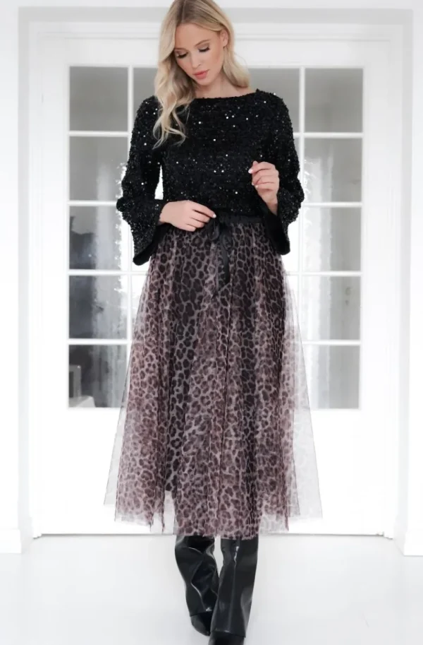 MIXED BRANDS - Glitter top long sleeves 1660 - Black Hot