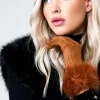 MIXED BRANDS - Glove with fake fur BX23 - Camel Fashion