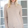 MIXED BRANDS - Halvpolo knitted sweater 6103 - Fango Chiaro Hot