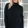MIXED BRANDS - Halvpolo knitted sweater 6103 - Black Sale