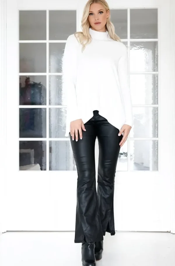 MIXED BRANDS - Halvpolo knitted sweater 6103 - White Fashion