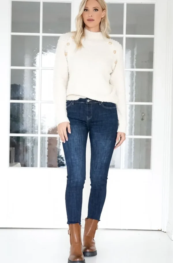 MIXED BRANDS - Halvpolo med knappar 134 - Panna New