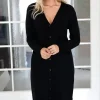 MIXED BRANDS - Koft-klänning 5034 - Black Clearance