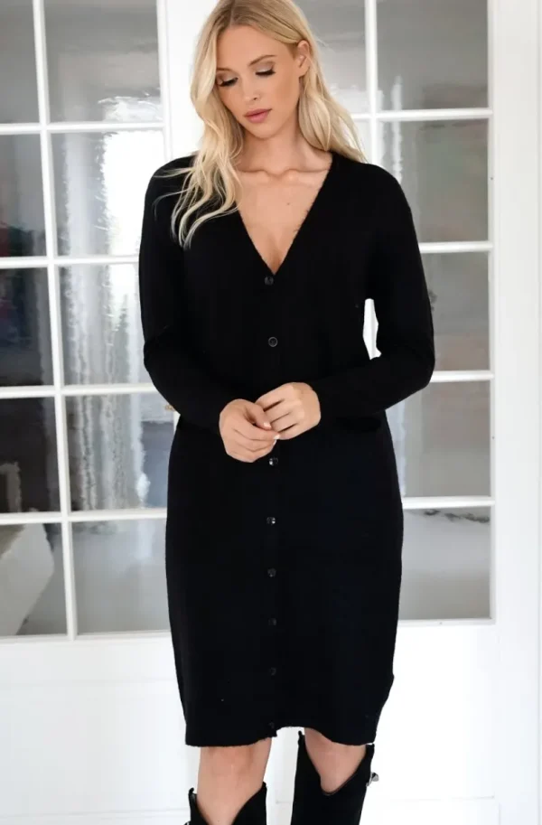 MIXED BRANDS - Koft-klänning 5034 - Black Clearance