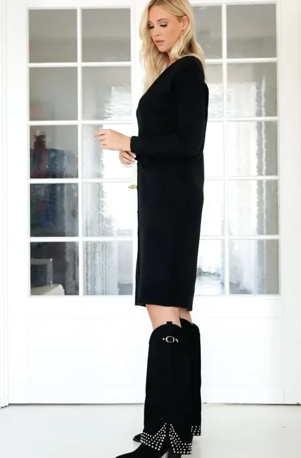 MIXED BRANDS - Koft-klänning 5034 - Black Clearance