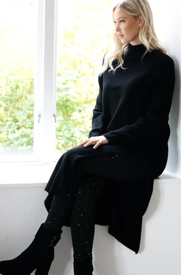 MIXED BRANDS - Legging with stones T001 - Black Clearance