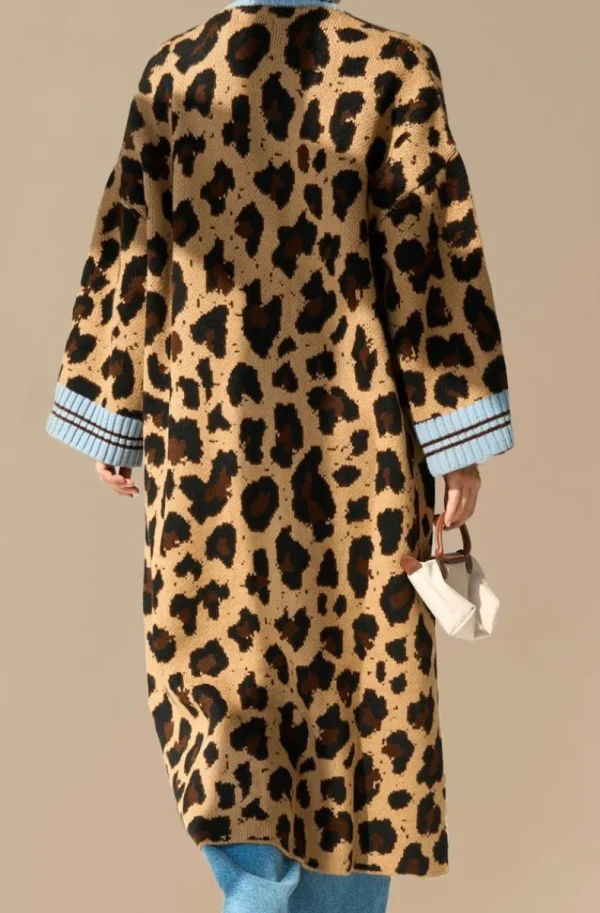 MIXED BRANDS - Long Leo Cardigan 13643 - Camel Blue Online