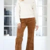 MIXED BRANDS - Long velour pant 2745 - Camel Clearance