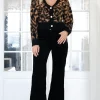 MIXED BRANDS - Long velour pant 2745 - Black Outlet